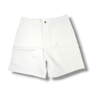Caboose Duron Painters Ivory White Carpenter Canvas Vintage Shorts Men's Size 36